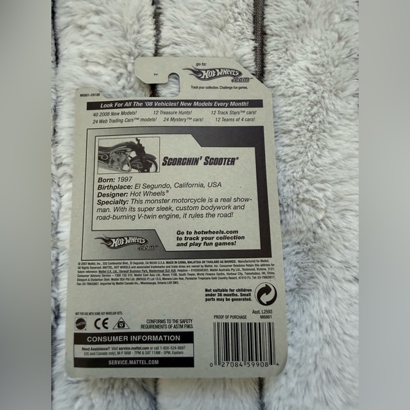 Hot Wheels Custom Bike Toy - Silver and Blue - Picture 4 of 5